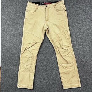 Wrangler ATG Pants Men 38x32 (Fits 36x31) Beige Stretch Outdoor Workwear Canvas